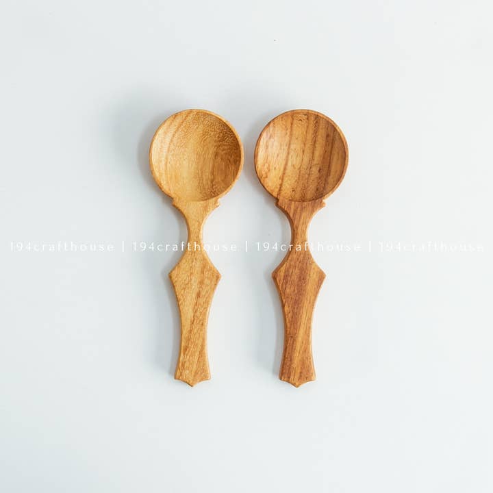 194 Craft House - Wholesale Measuring Spoon - Hand-Carved Wooden Coffee, Tea Spoon - Measuring Spoons