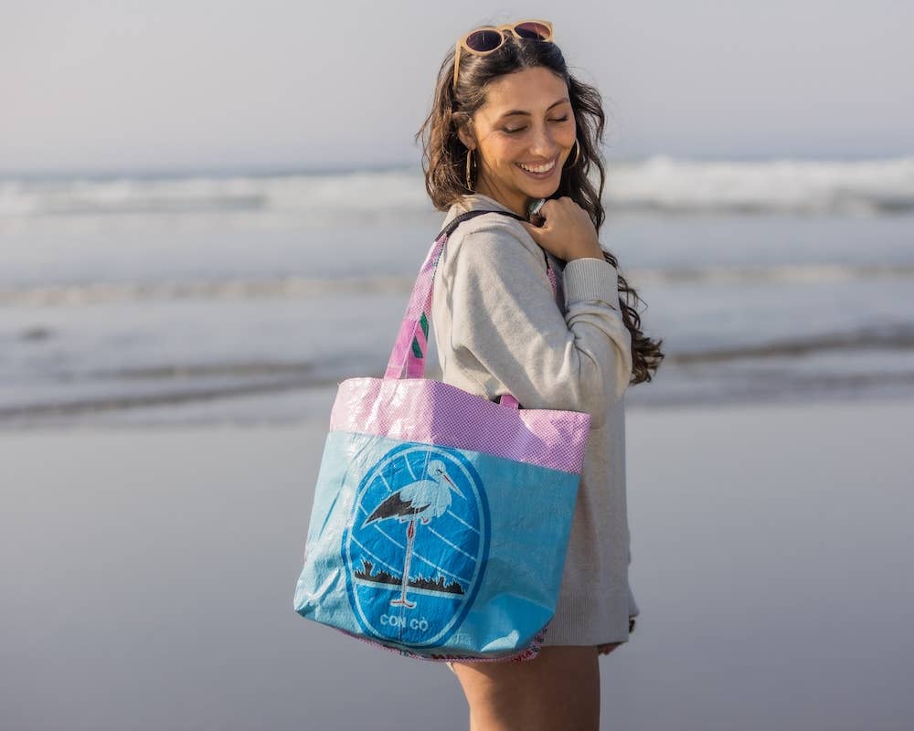 TORRAIN Recycled Bags - Wholesale Tote Bag - Women's - Sustainable Barrel Tote Bag6