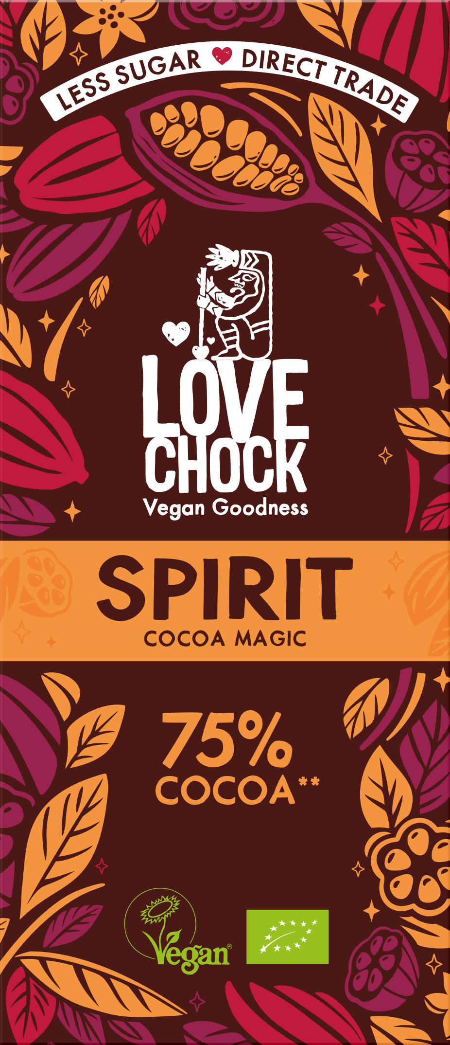 Lovechock NL - Wholesale Chocolate Bar - 75% dark chocolate - Organic, plant-based and sustainable1
