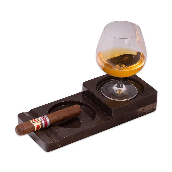 Posacenere e sottobicchiere in marmo Liam Tiger Eye per la vendita all'ingrosso da parte di BeyBerk International