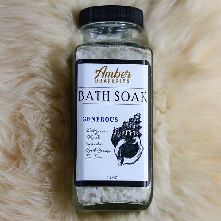 Generøse Bath Soak 6.5 oz for engroshandel hos Amber Draperies Inc.
