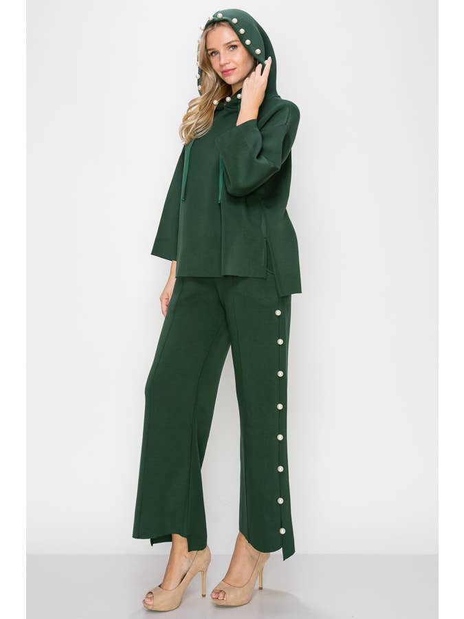 Joh Apparel - Venta al por mayor Pantalones - Mujer - Pantalón largo Farrah French Scuba Pearl19