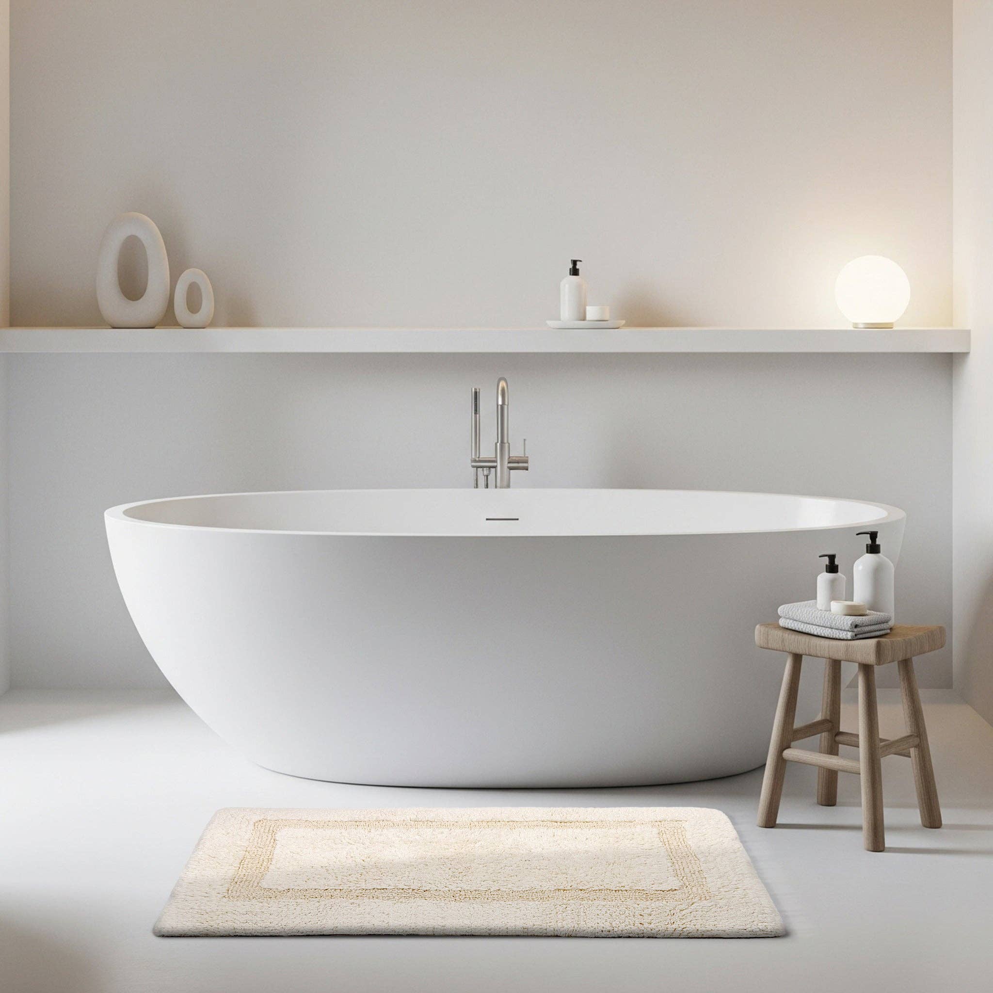 Delara - Wholesale Bath Mat - Organic Cotton Reversible Bath Mat – 3000 GSM23