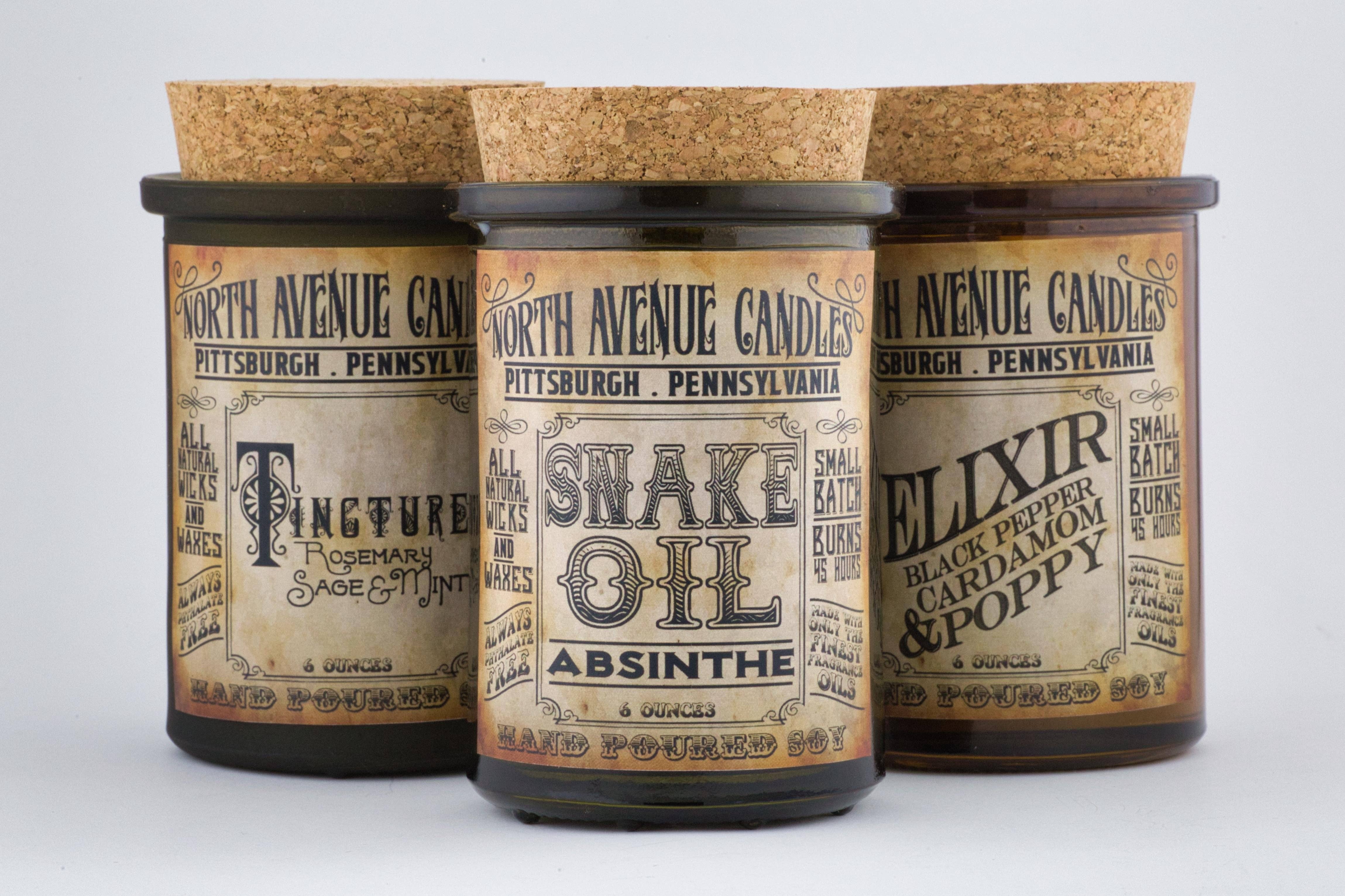 North Ave Candles - Wholesale Jar/Filled Candle - The Apothecary / Snake Oil / Absinthe1