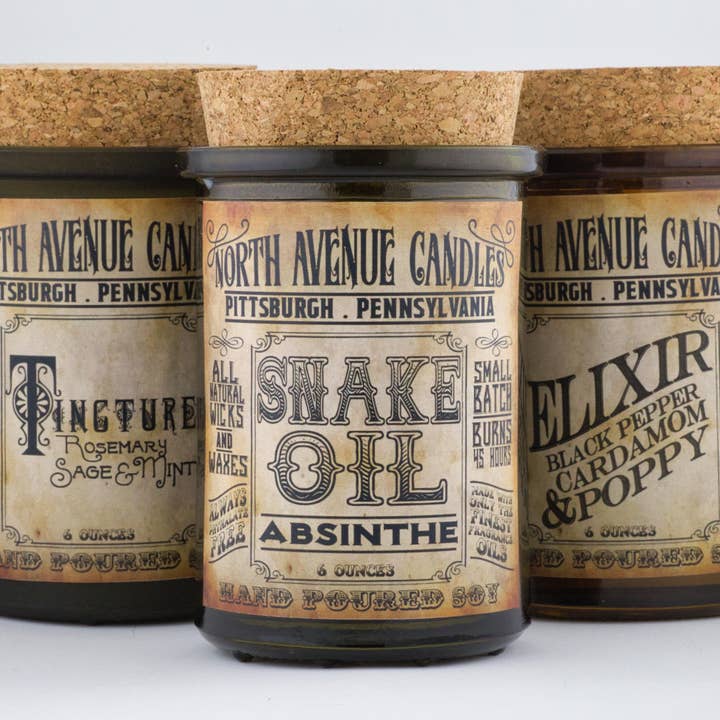 North Ave Candles - Wholesale Jar/Filled Candle - The Apothecary / Snake Oil / Absinthe1
