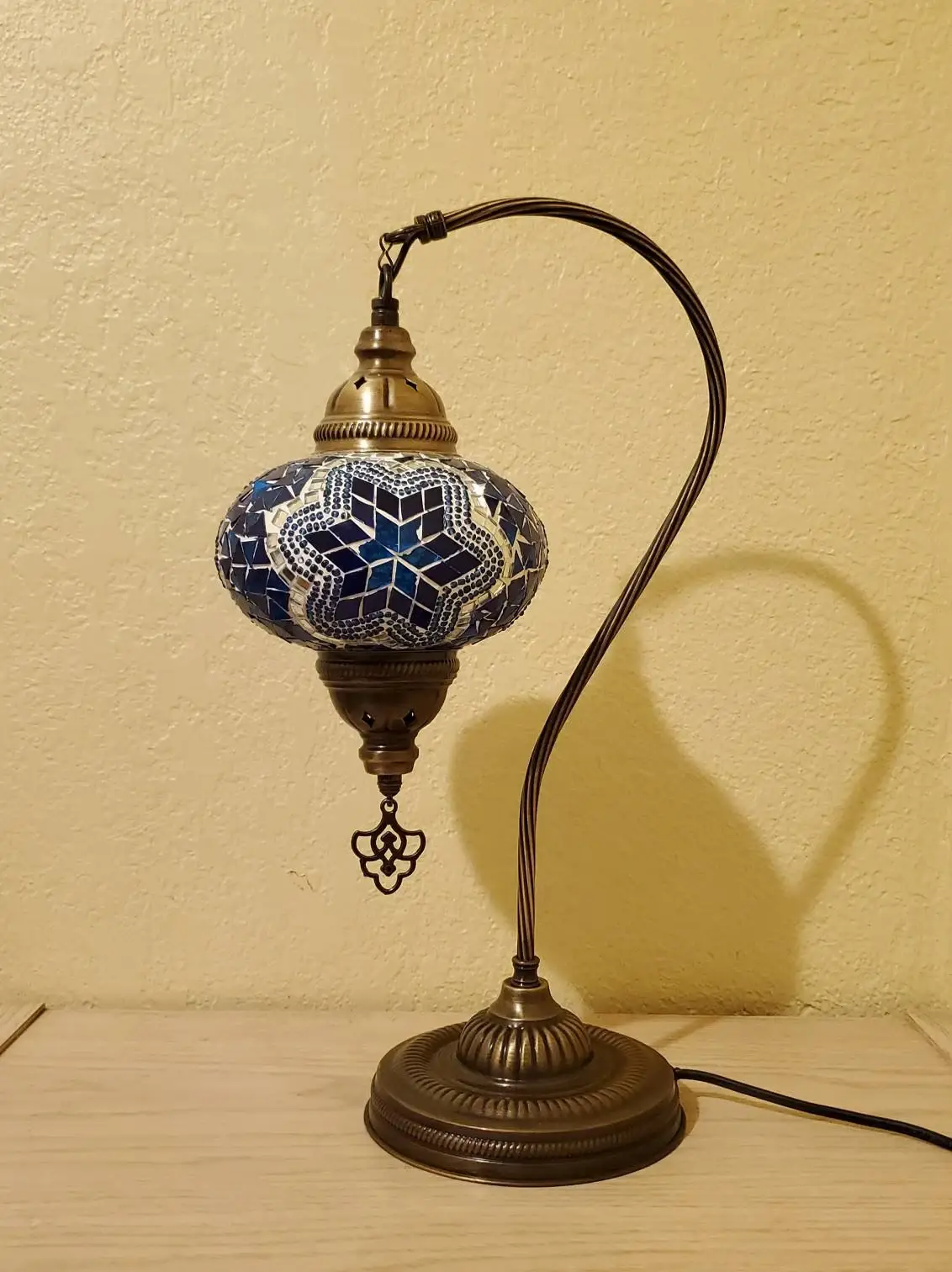 Turkish Lamp Depot - Vendita all'ingrosso Lampada da scrivania/d'accento - Lampada a mosaico cigno turco1