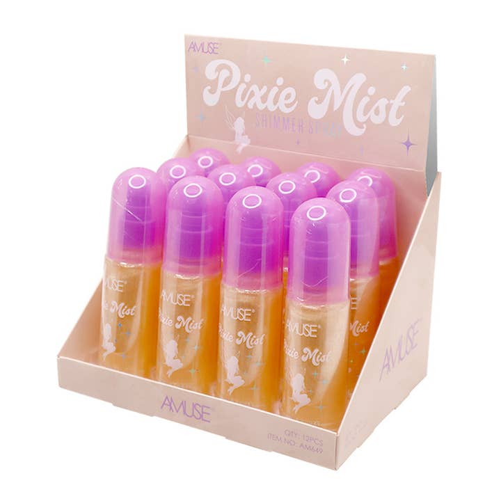 PINEAPPLE Beauty - Wholesale Makeup Setting Spray/Powder - AMUSE AM649 Pixie Mist Shimmer Spray - 12 pcs