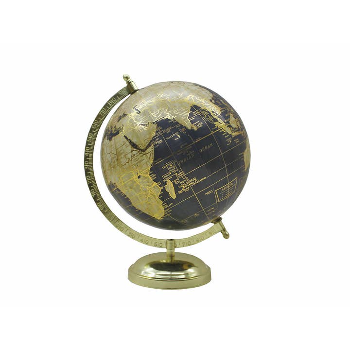 I-Total, I-Drink - Vente Globe terrestre - Globe 20 cm noir et doré