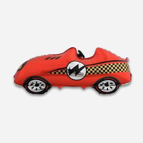 Ballon en aluminium voiture rétro rouge pour la vente par Partybarco