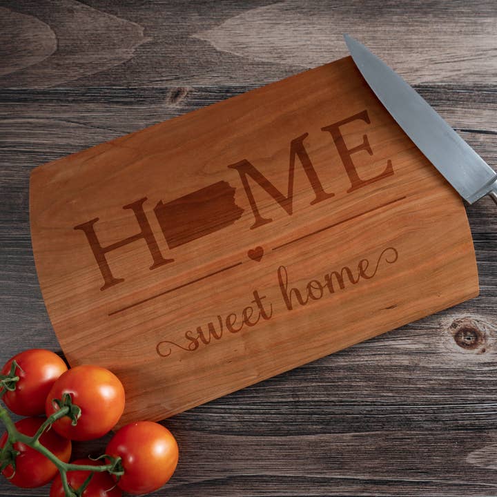 Blue Ridge Mountain Gifts - Vente Planche à découper - Planche à découper en cerisier gravée au laser90