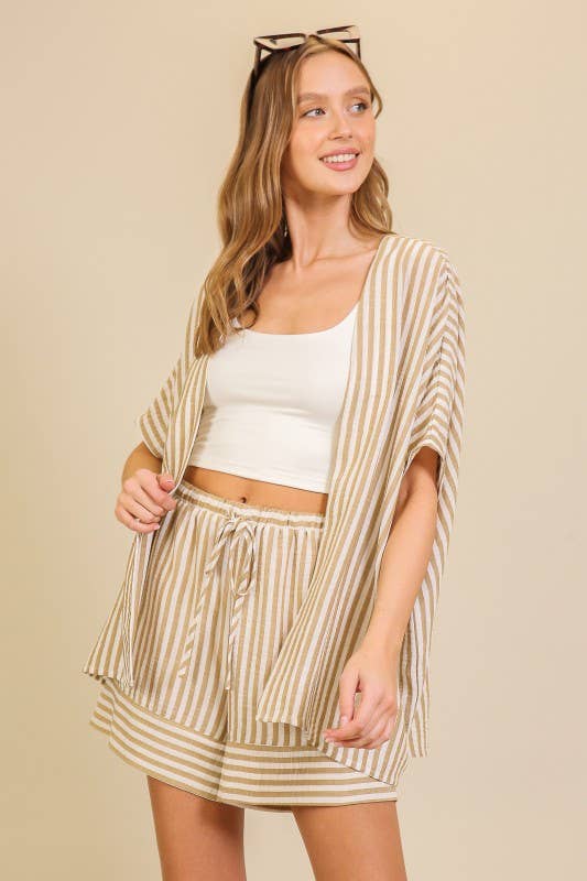 Twentyten - Wholesale Swim Shorts - Women’s - Striped Shorts - MP3273R8