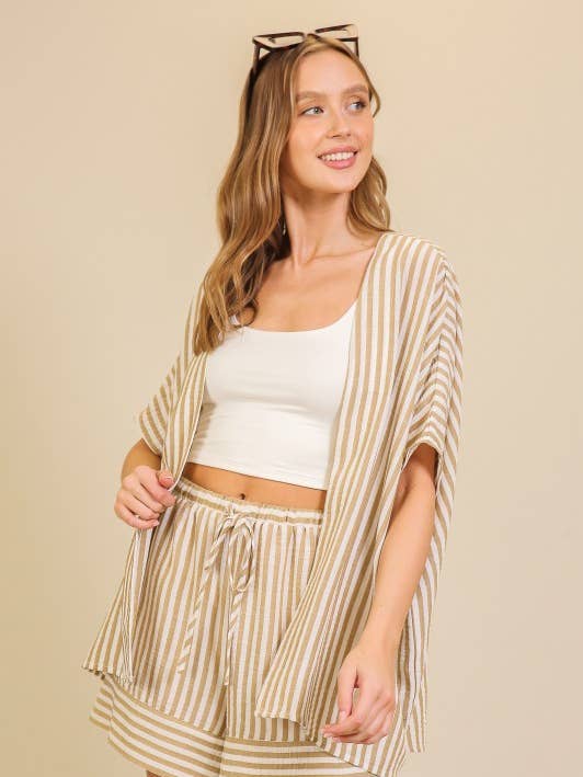 Twentyten - Wholesale Swim Shorts - Women’s - Striped Shorts - MP3273R8