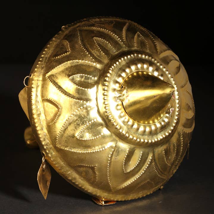 Exotic India Art – wholesale Umbrella – Unisex – 9" Brass Ritual Umbrella for God | Handmade | Ritual Item1