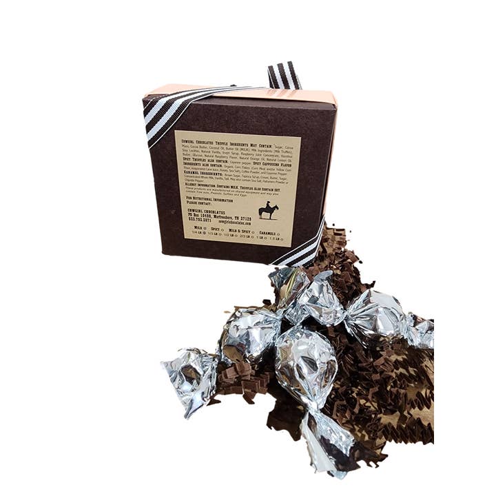 Cowgirl Chocolates – wholesale Chocolate box – 1/4 Pound Gift Box - Mild Milk Chocolate Truffles2