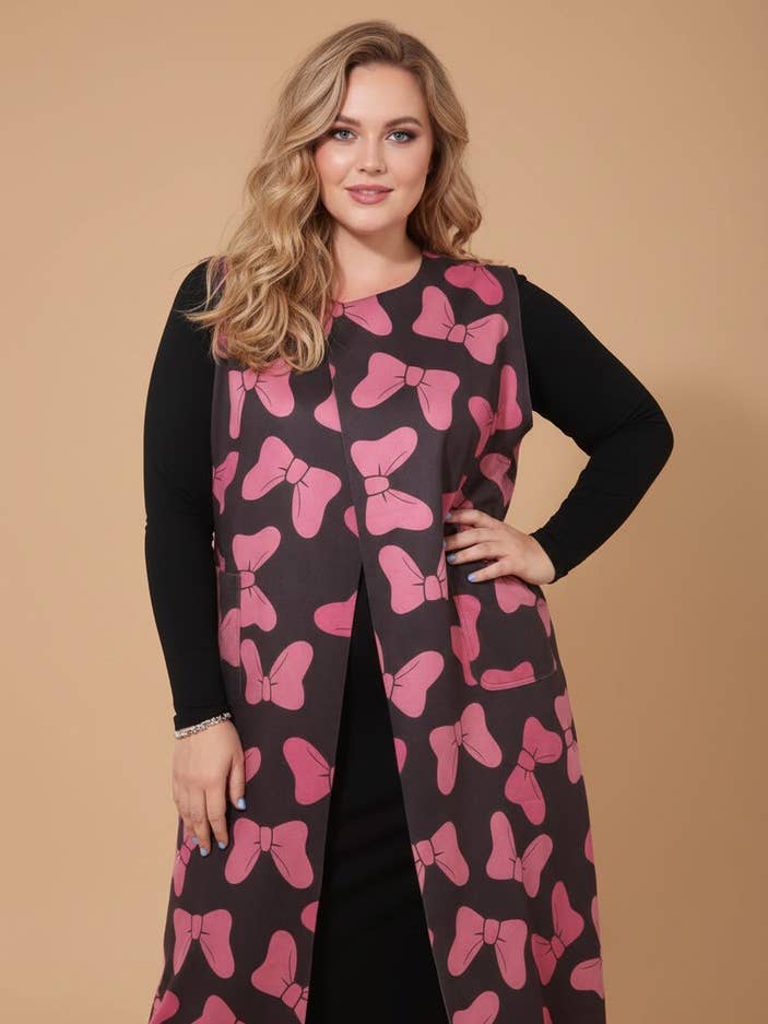 Colete sem mangas tamanho grande estampado (T39201) por atacado de Pomme Rouge Paris