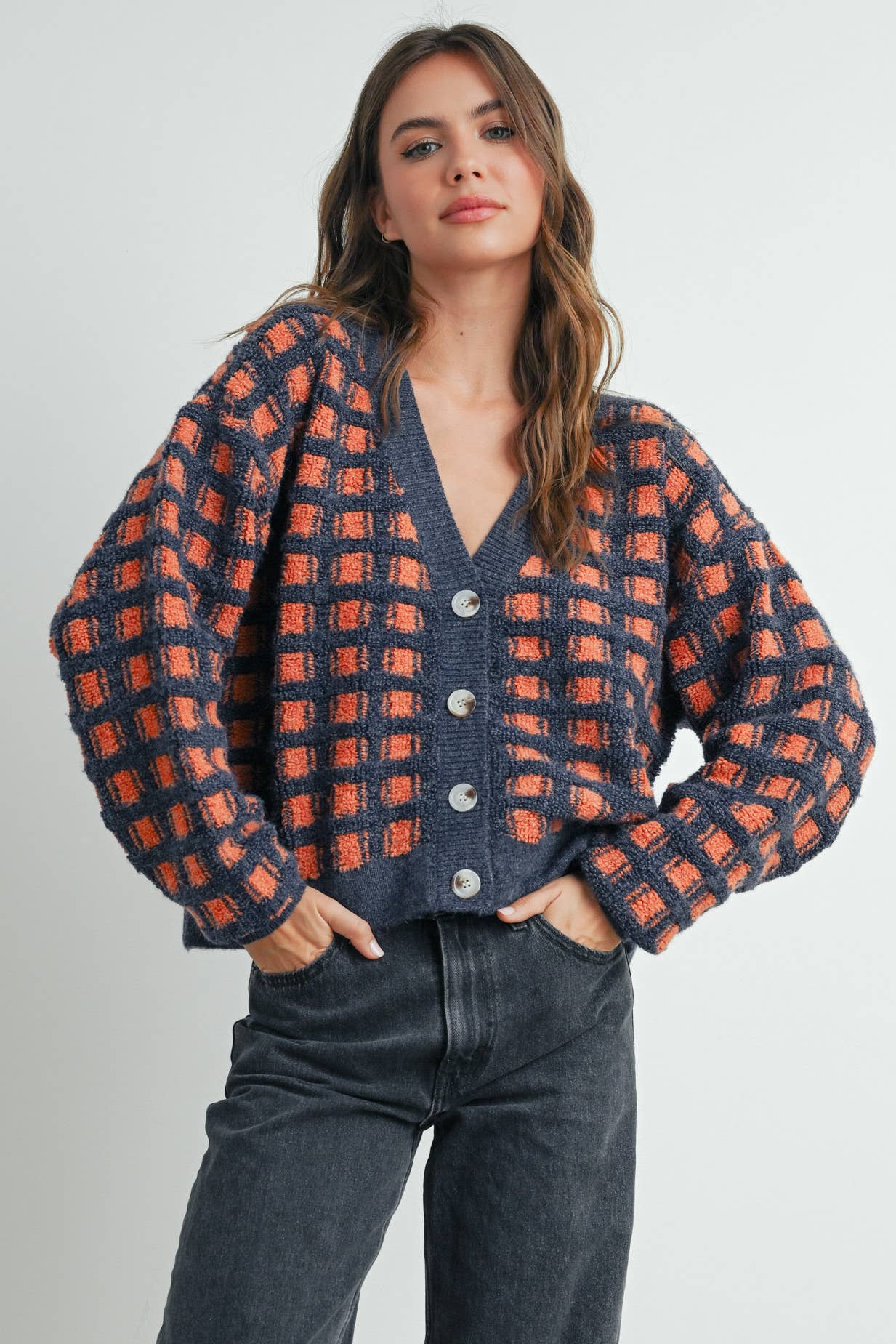 BUTTERMELON – Engroshandel Cardigan - Dame – Cropped V-hals Cardigan - BMC751922