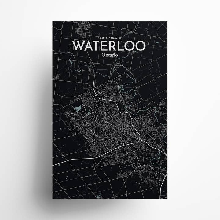 OurPoster.com - Wholesale Poster - Waterloo City Map Poster168