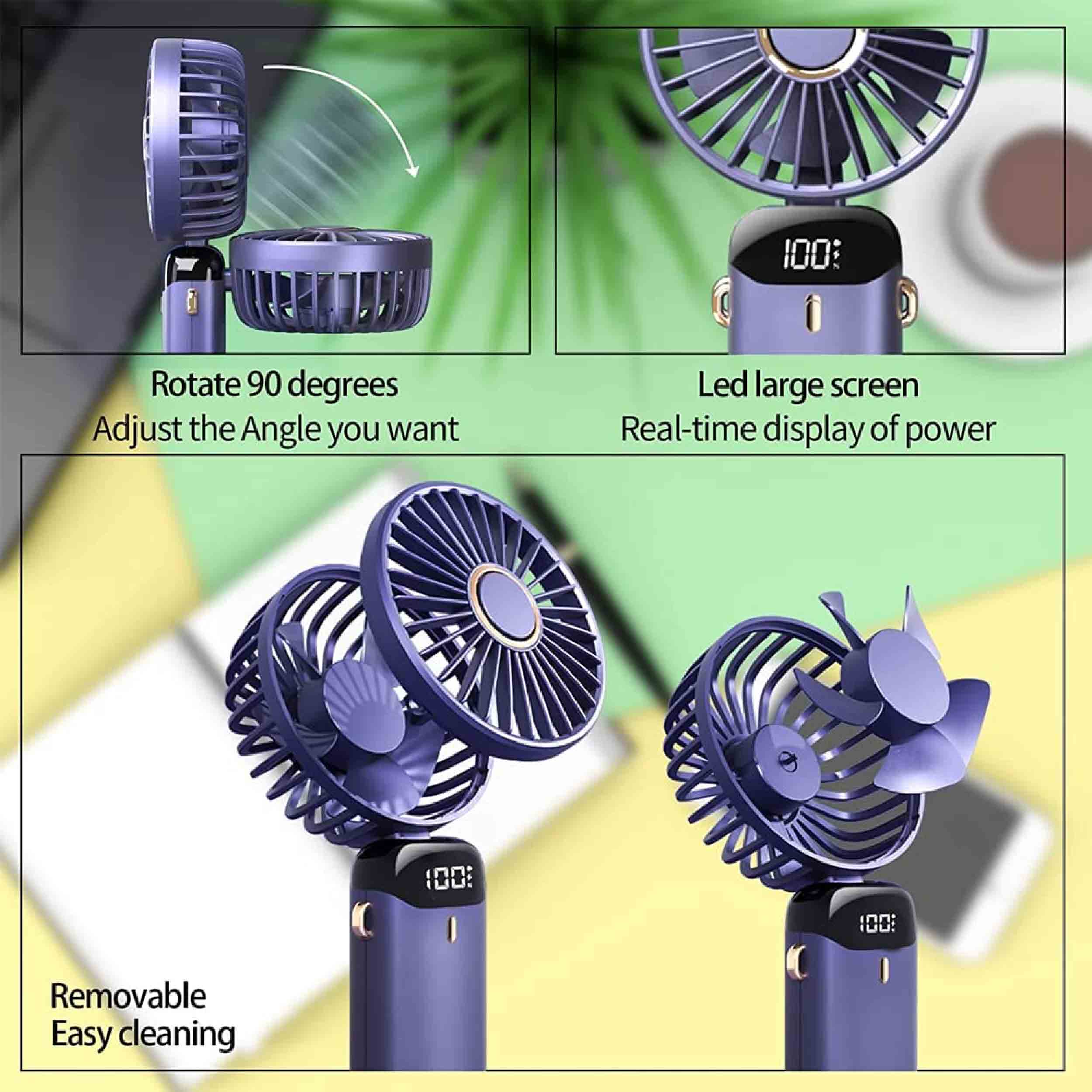 GulleeGadgets - Wholesale Handheld Electric Fan - USB Handheld Mini Foldable Portable Rechargeable Fan3