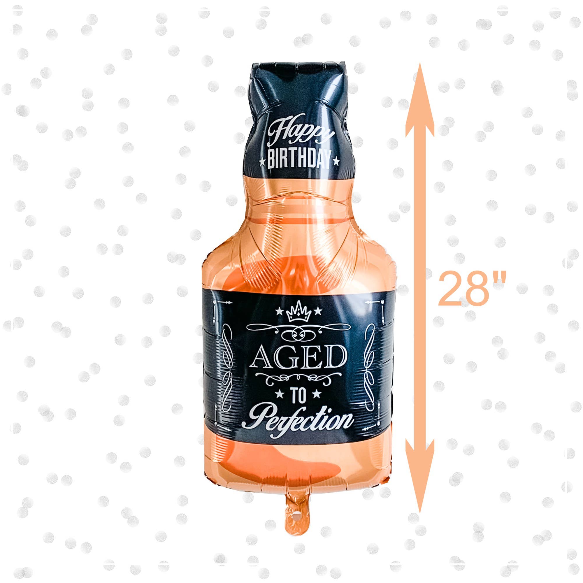 Zoey Christina – Balão por atacado – Balão de Folha em Forma de Garrafa de Uísque – Aniversário "Envelhecido à Perfeição"5