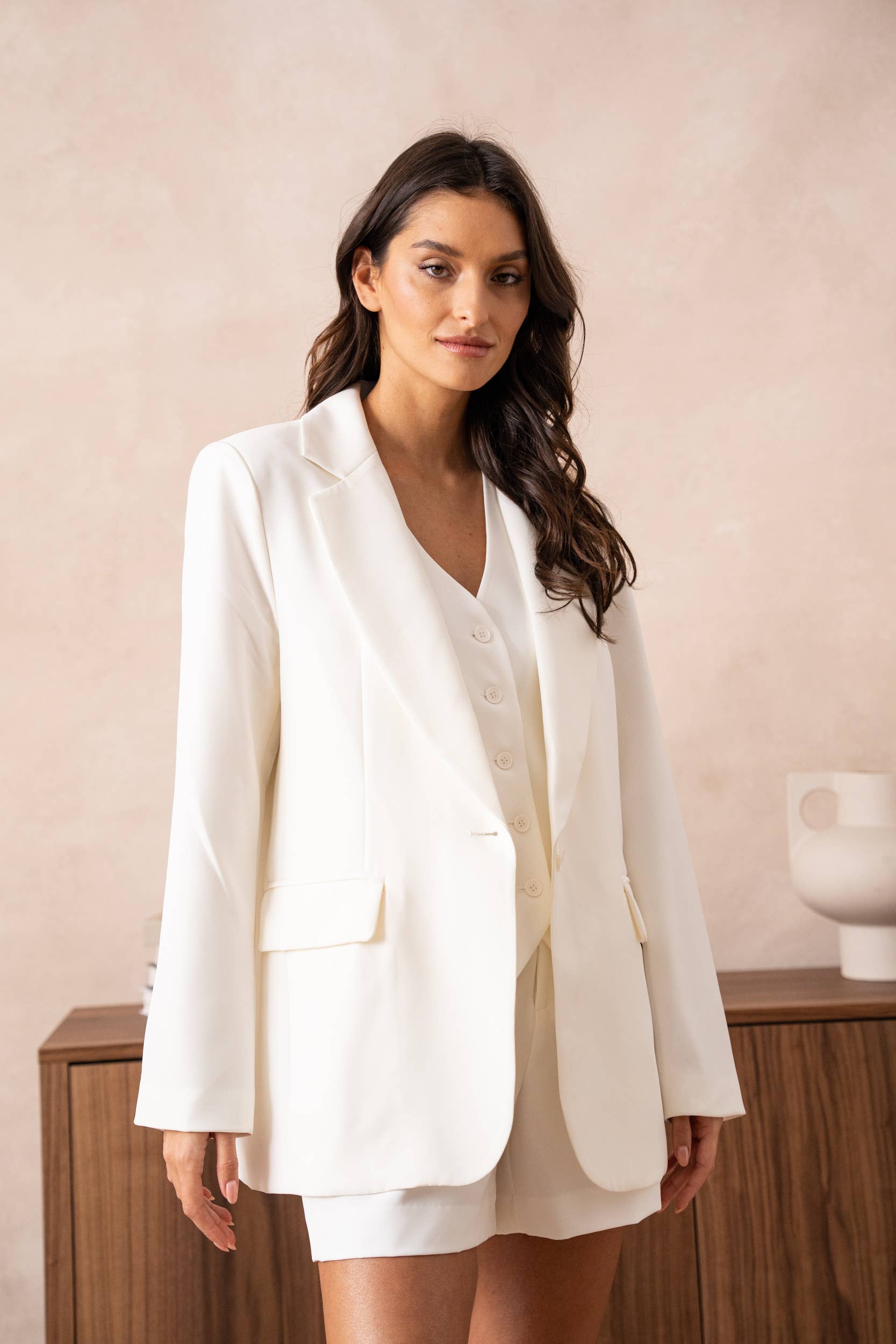 Attentif Paris - Wholesale Suit Jacket - Women's - [Timeless] Solid oversized jacket timeless7