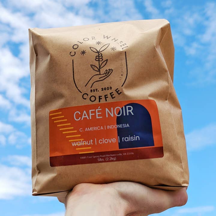 Cafe Noir Blend 5lb for wholesale by Color Wheel Coffee Roasters