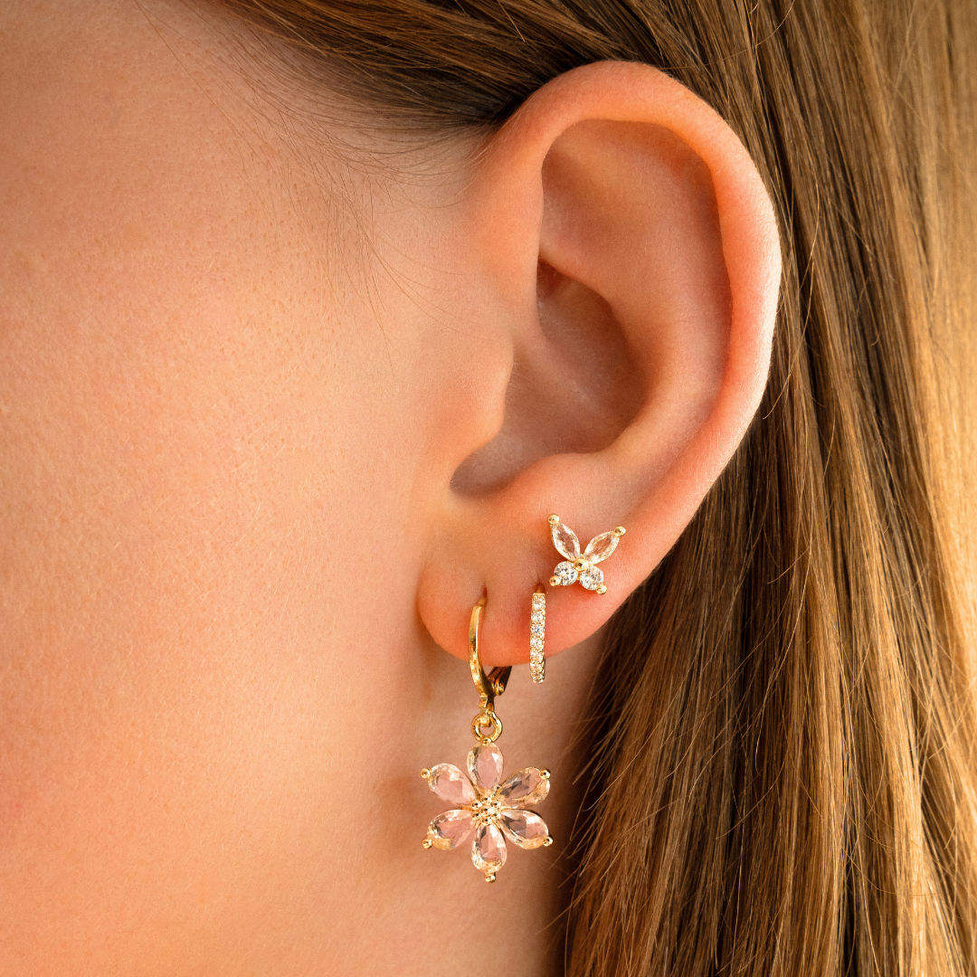 Rosies – Engroshandel Hoops – Skinnende øreringe i hvid1