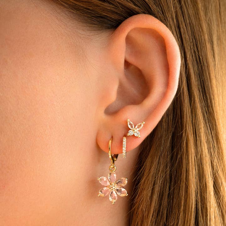 Rosies – Engroshandel Hoops – Skinnende øreringe i hvid1