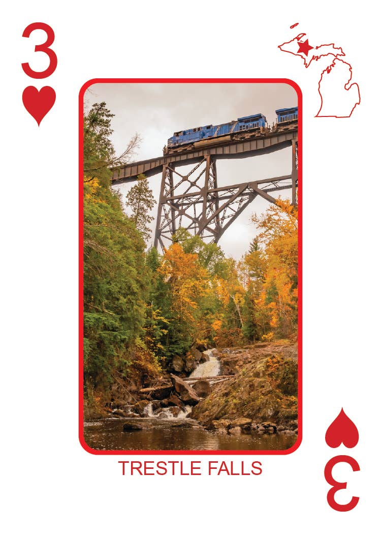 Phil Stagg Photography - Wholesale Playing Cards - WATERFALLS OF MICHIGAN - Playing Cards - Euchre Friendly30