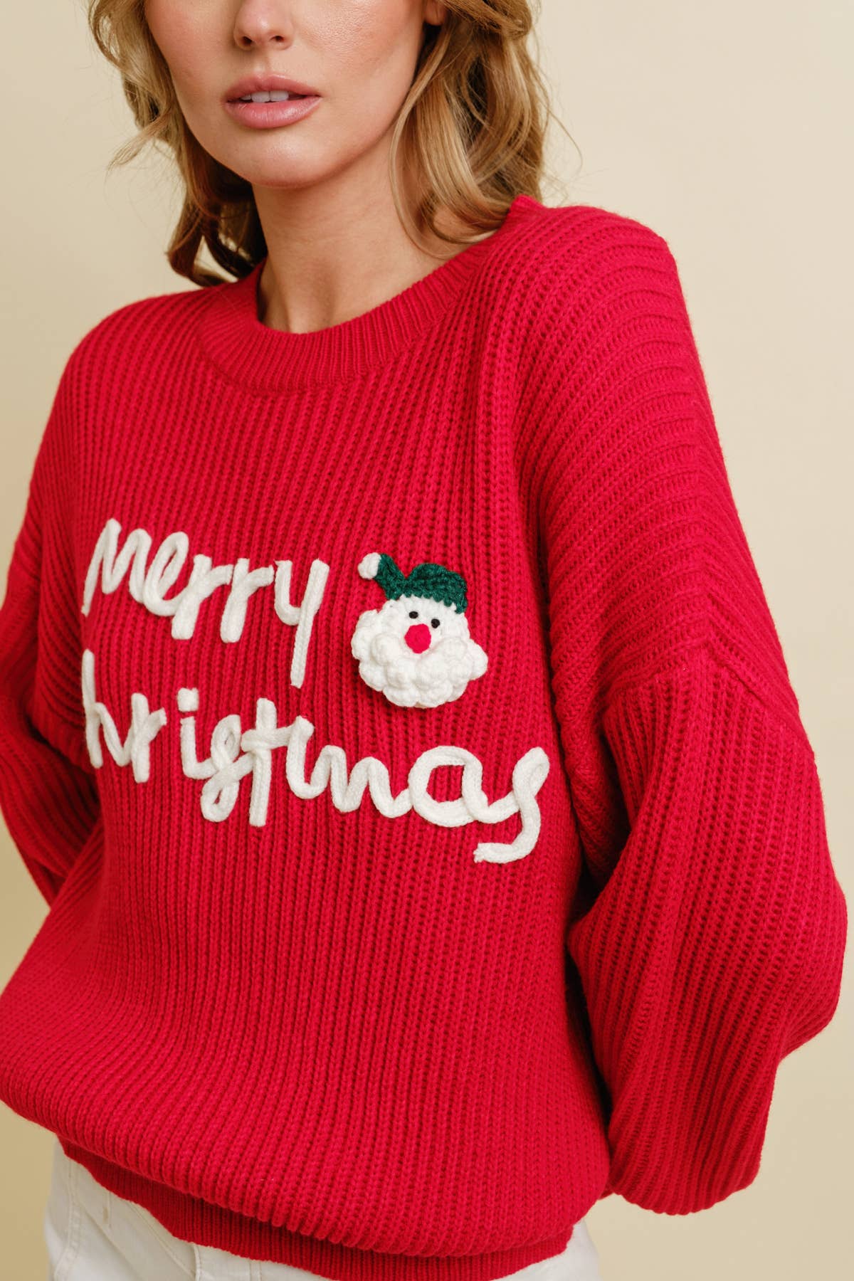 Cloud Ten - Wholesale Knit Sweater - Women's - CSW13483 - MERRY CHRISTMAS HOLIDAY SWEATER11