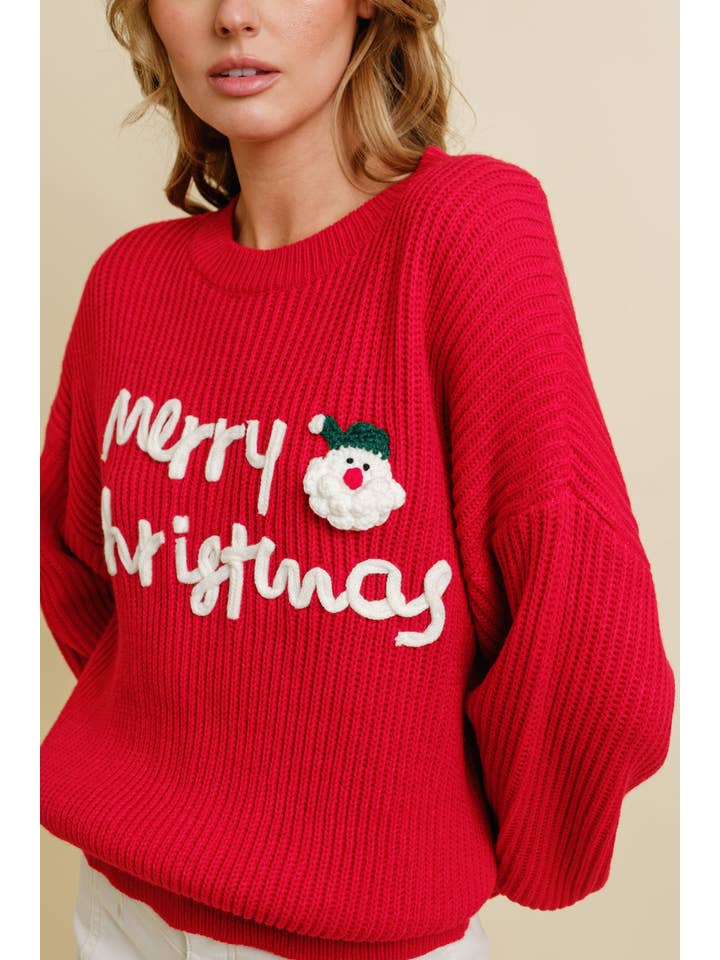 Cloud Ten - Wholesale Knit Sweater - Women's - CSW13483 - MERRY CHRISTMAS HOLIDAY SWEATER11