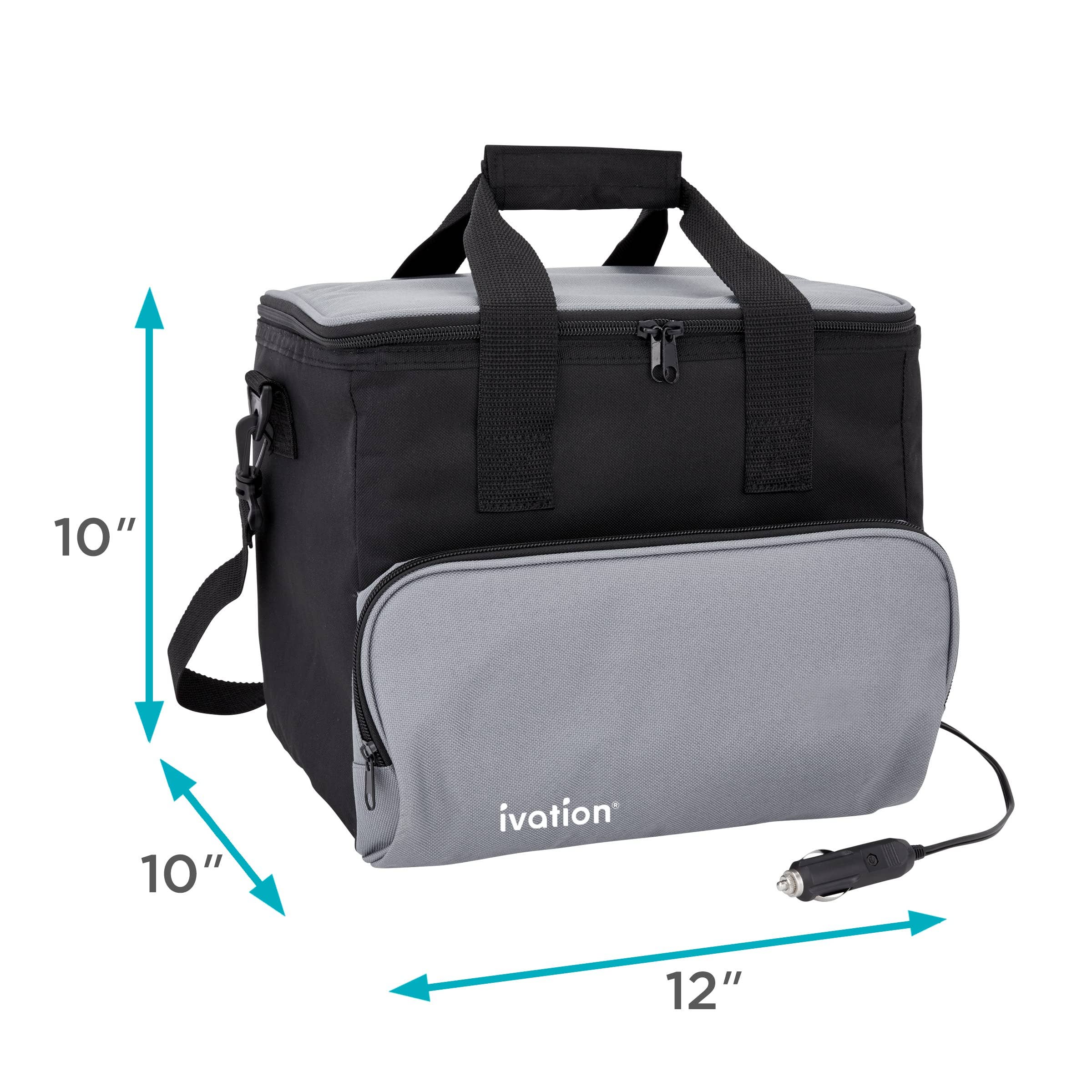 Ivation - Wholesale Cooler/cooler bag - 15L Soft Sided Thermoelectric Cooler Bag with Strap, Black1
