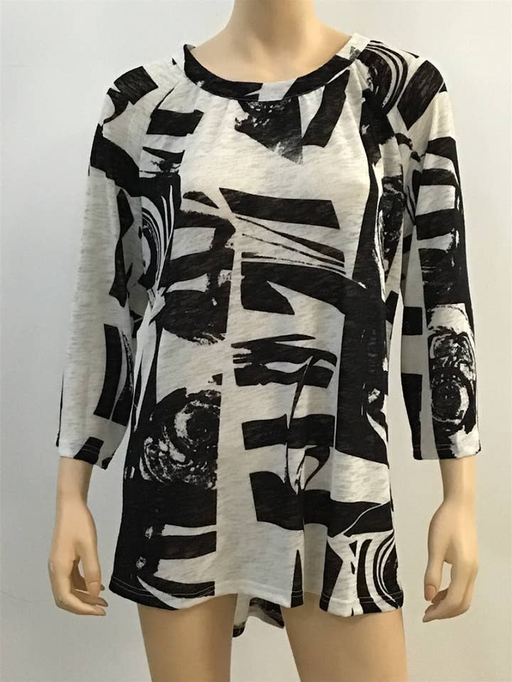 TUNICA IN BIANCO E NERO per la vendita all'ingrosso da parte di Radzoli