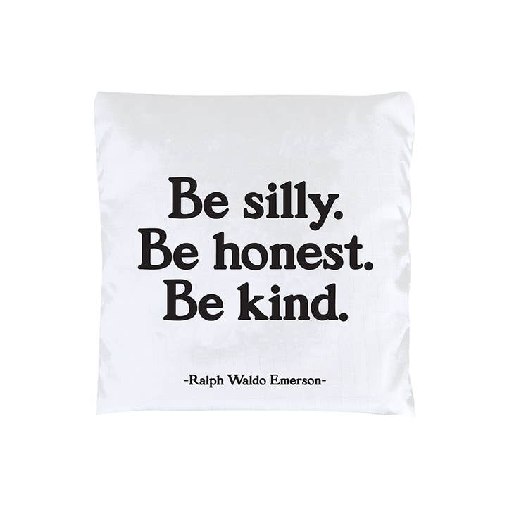 Quotable - Wholesale Tote Bag - Unisex - Fold-Up Bags - BG318 - Be Silly Honest Kind (Emerson)1