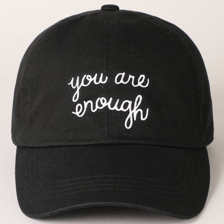 Fashion City - Wholesale Baseball Cap - Women's - You Are Enough Embroidered Letters Baseball Cap5