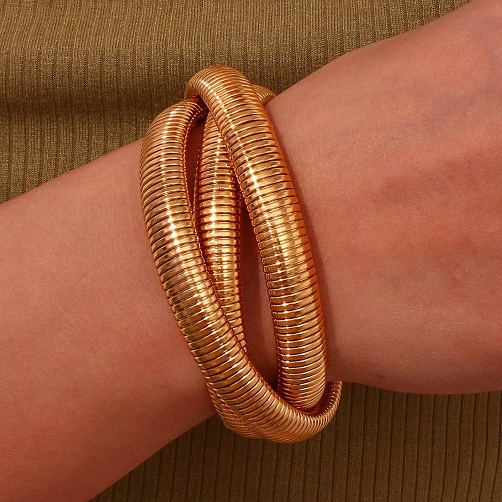 Kosa Jewels - Wholesale Bangle Bracelet - CLEMENTINE Triple Cobra Bracelets11