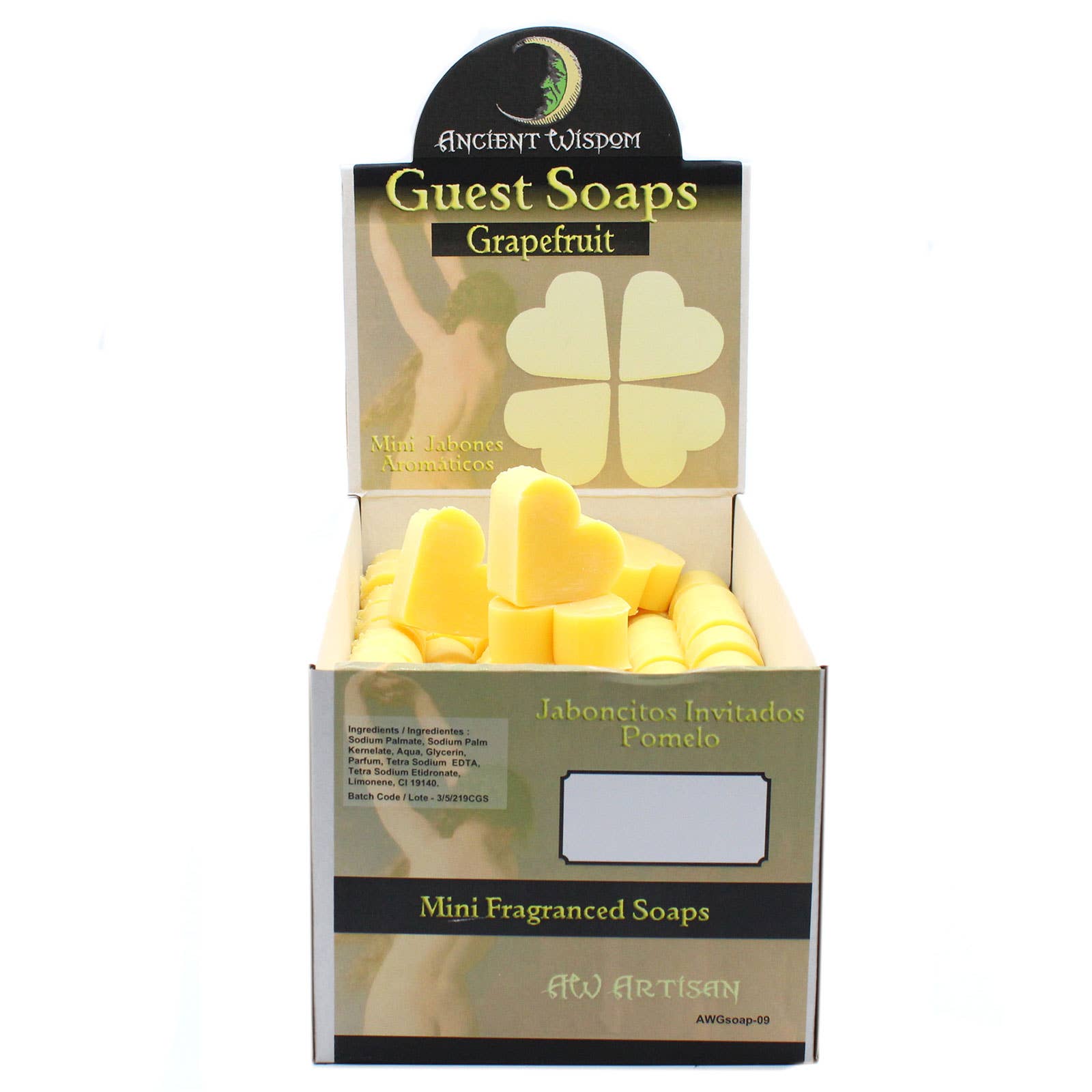 Ancient Wisdom – wholesale Bar Soap – Heart Guest Soap - Grapefruit2