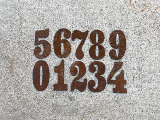 LoneTree Fab - Wholesale Craft Supplies - 4.5" Rustic Metal Letters, A-Z, 0-9, #,$,&2