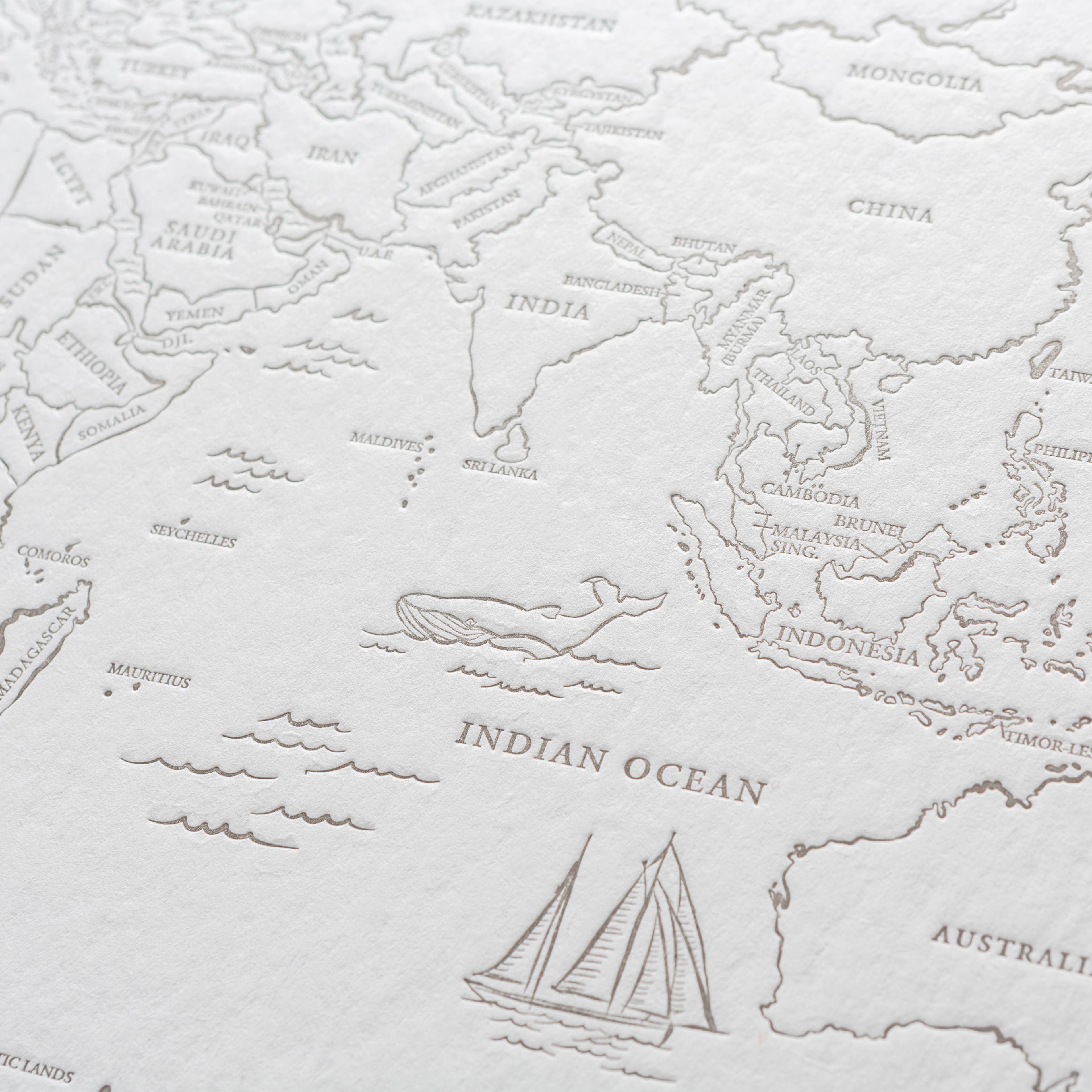 Color Box Design & Letterpress - Wholesale Map - World Travel Map1