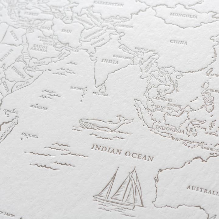 Color Box Design & Letterpress - Wholesale Map - World Travel Map1