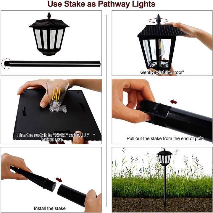 OutdoorSolarOutlet – wholesale Outdoor/lawn light – SmartYard 67 Inch Solar Lamp Post Lights, 100 Lumen Solar Po6