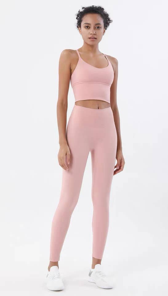 Belsize Activewear – wholesale Activewear set – Women′s – Sports Bra and Leggings Two Piece Sets pilates outfits8