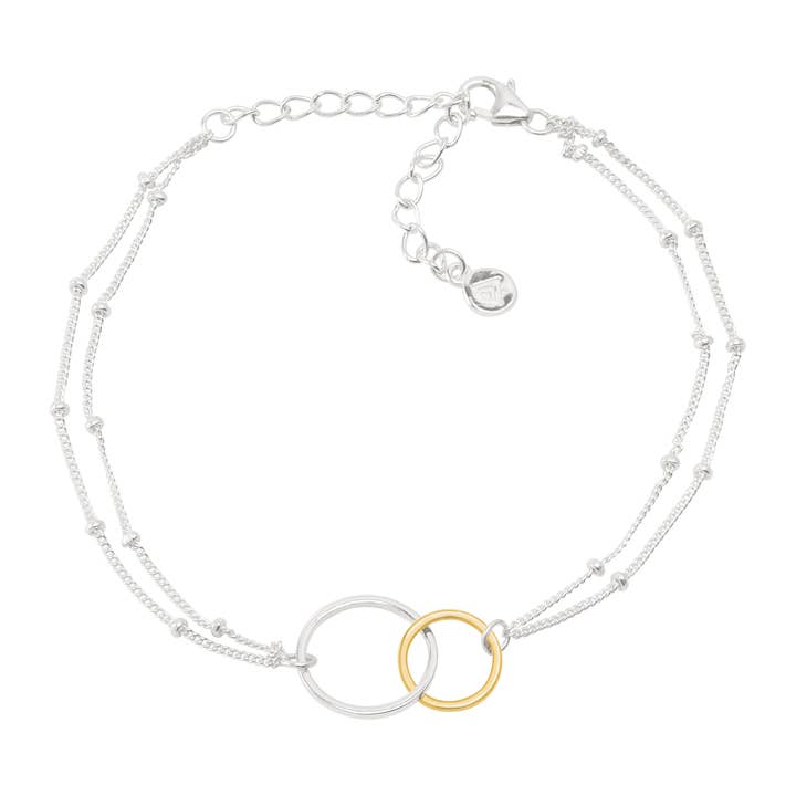 Silpada - Wholesale Link & Chain Bracelet - Silpada 'Pagosa' Bracelet in Gold-Plated Silver, 7.5" + 2"