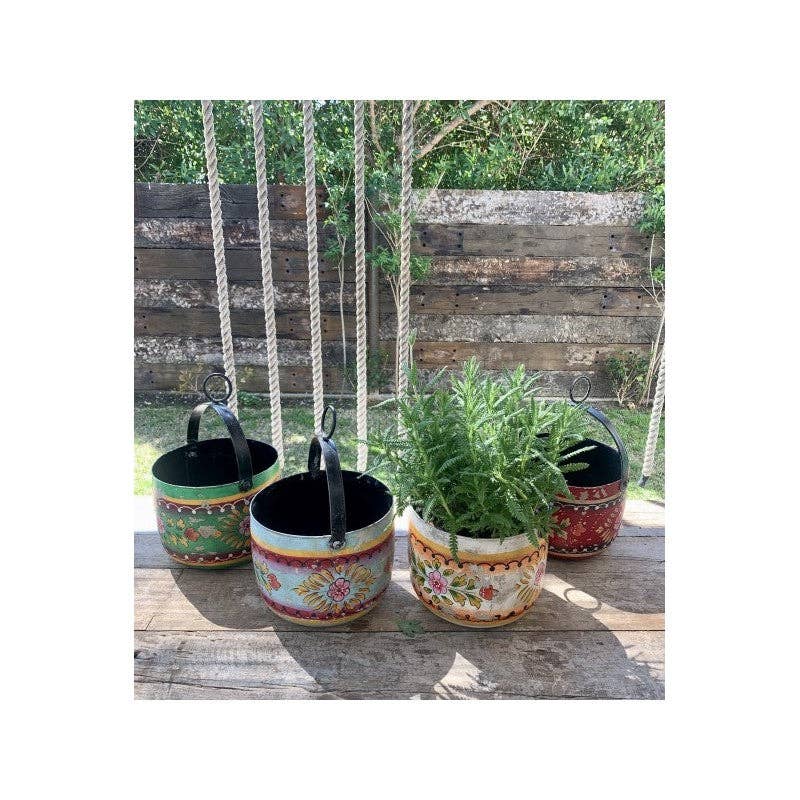 Paloma Black (Casa Natura Design, S.L.) - Wholesale Plant Pot - Traditional Hand Painted Metal Cooking Pot Ideal For Plant