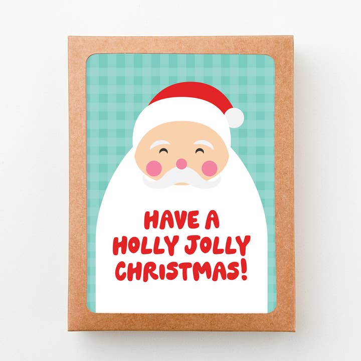 Cartão de Natal Santo Jolly Santa por atacado de HellaHoney Co