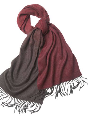 Nedbrydning Lambswool Tørklæde Vævet Brun Rød for engroshandel hos Hommard