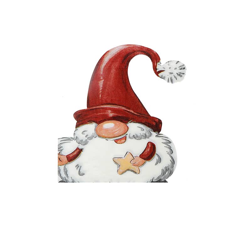 12 PACK 3 PLY SHAPED NAPKIN (GNOME) for wholesale by IH Casa Decor