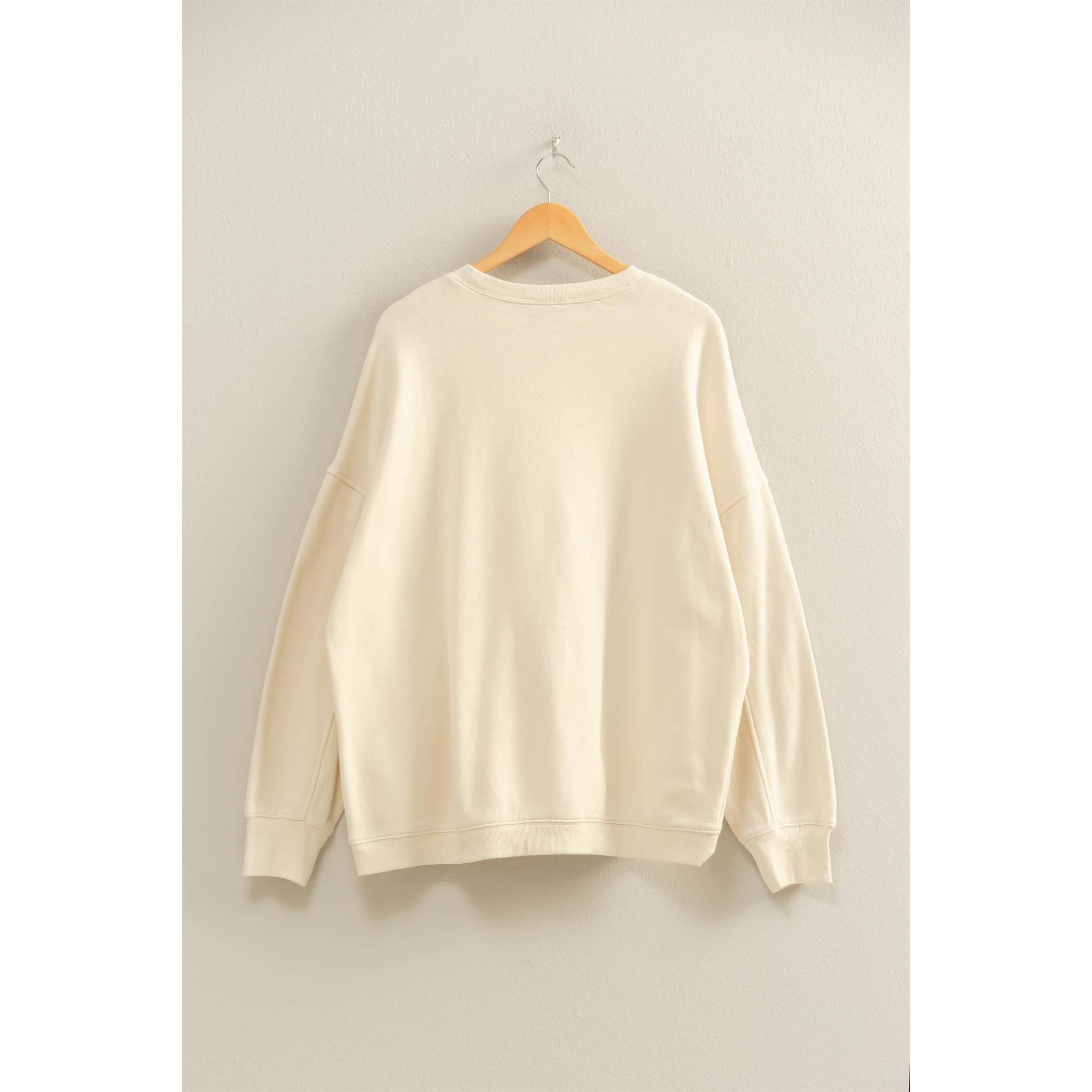 Double Zero - Wholesale Sweatshirt - Women's - Oversized Crew Neck Sweatshirt14