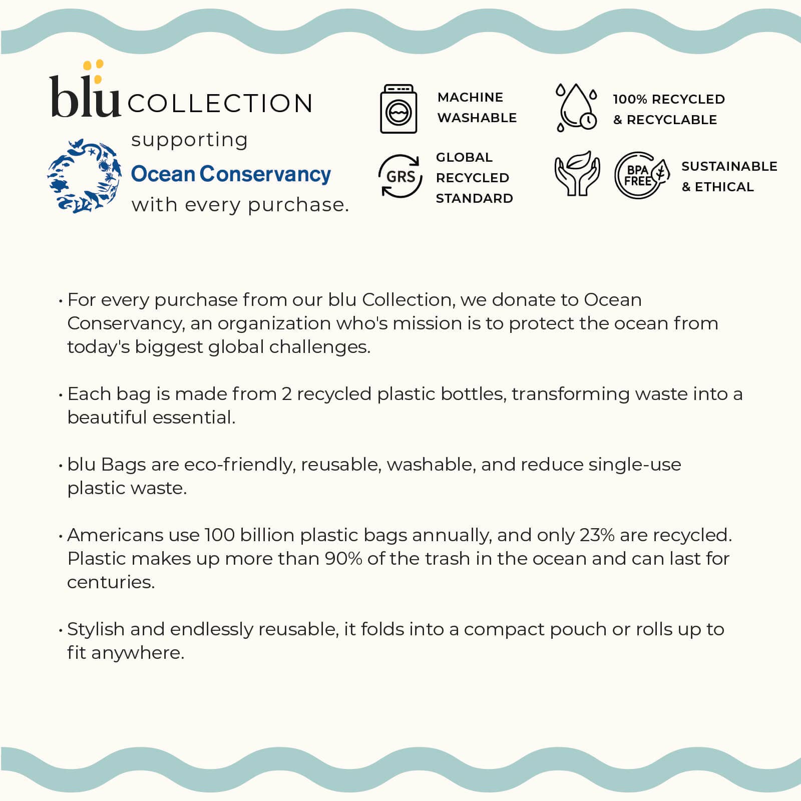 rockflowerpaper - Wholesale Grocery/Shopping Bag - Pink Flamingos blu Reusable Shopping Bag3