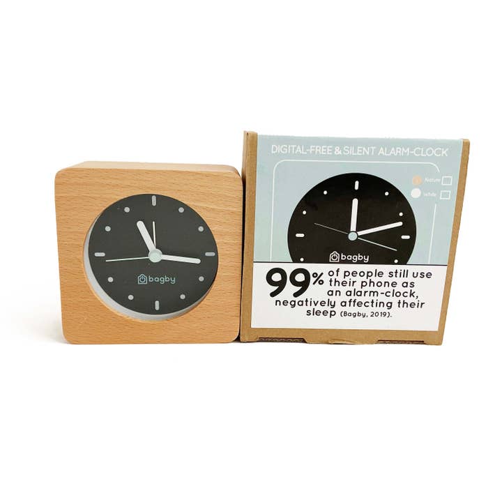 Bagby - Venta al por mayor Despertador - Reloj despertador silencioso minimalista Bagby - Naturaleza2