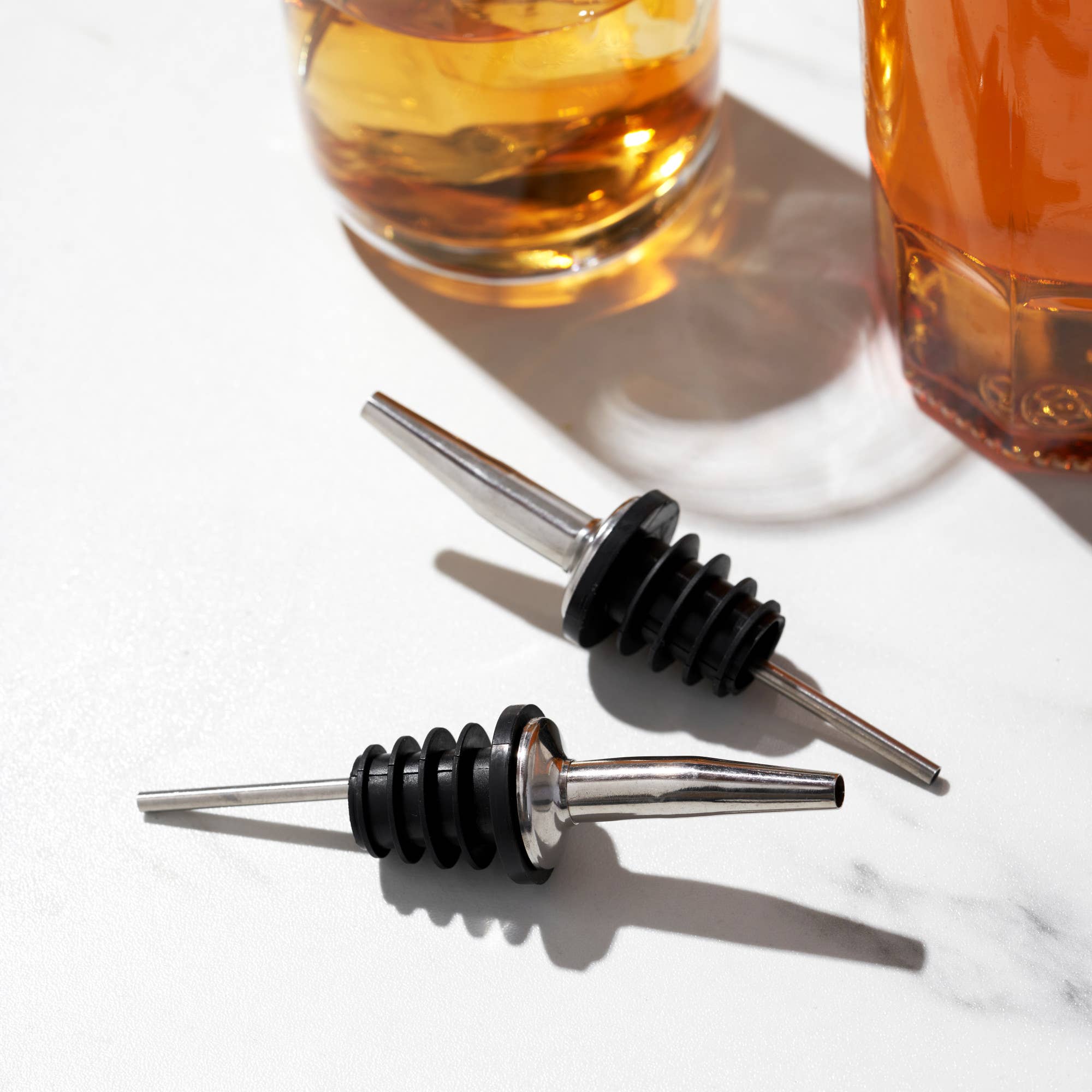 Argent Ensemble de 2 becs verseurs en acier inoxydable Stream en vente sur Faire2